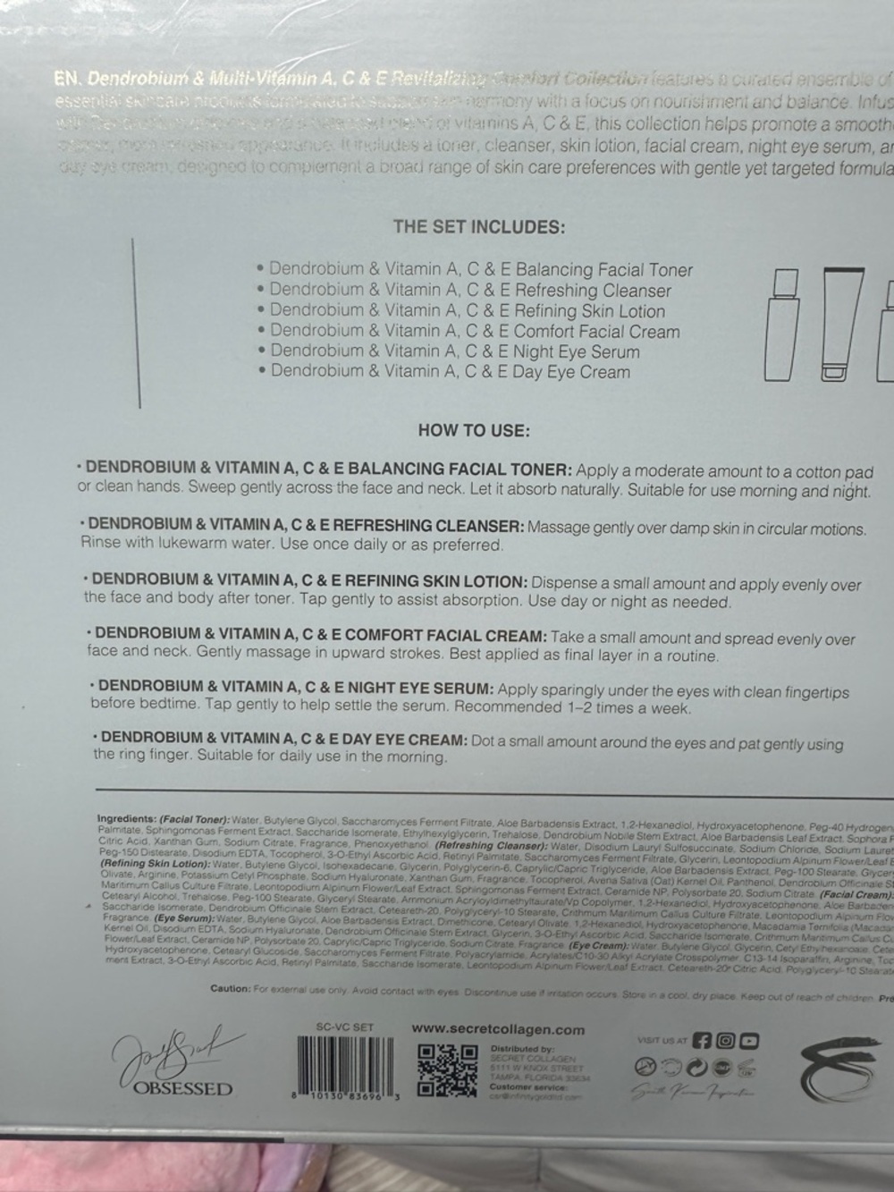 Secret Collagen Dendrobium & Multi-Vitamin Comfort Skincare Set - Brand New - Picture 7 of 8